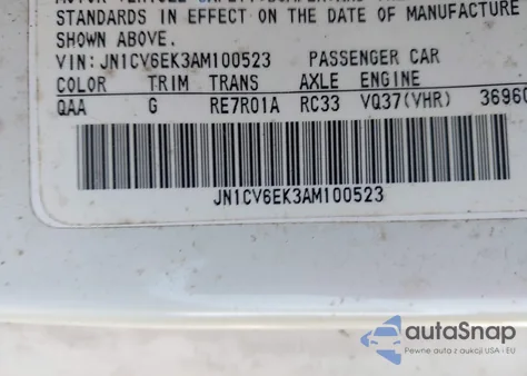 2010 Infiniti G37 Journey z USA, uszkodzony, nr VIN JN1CV6EK3AM100523